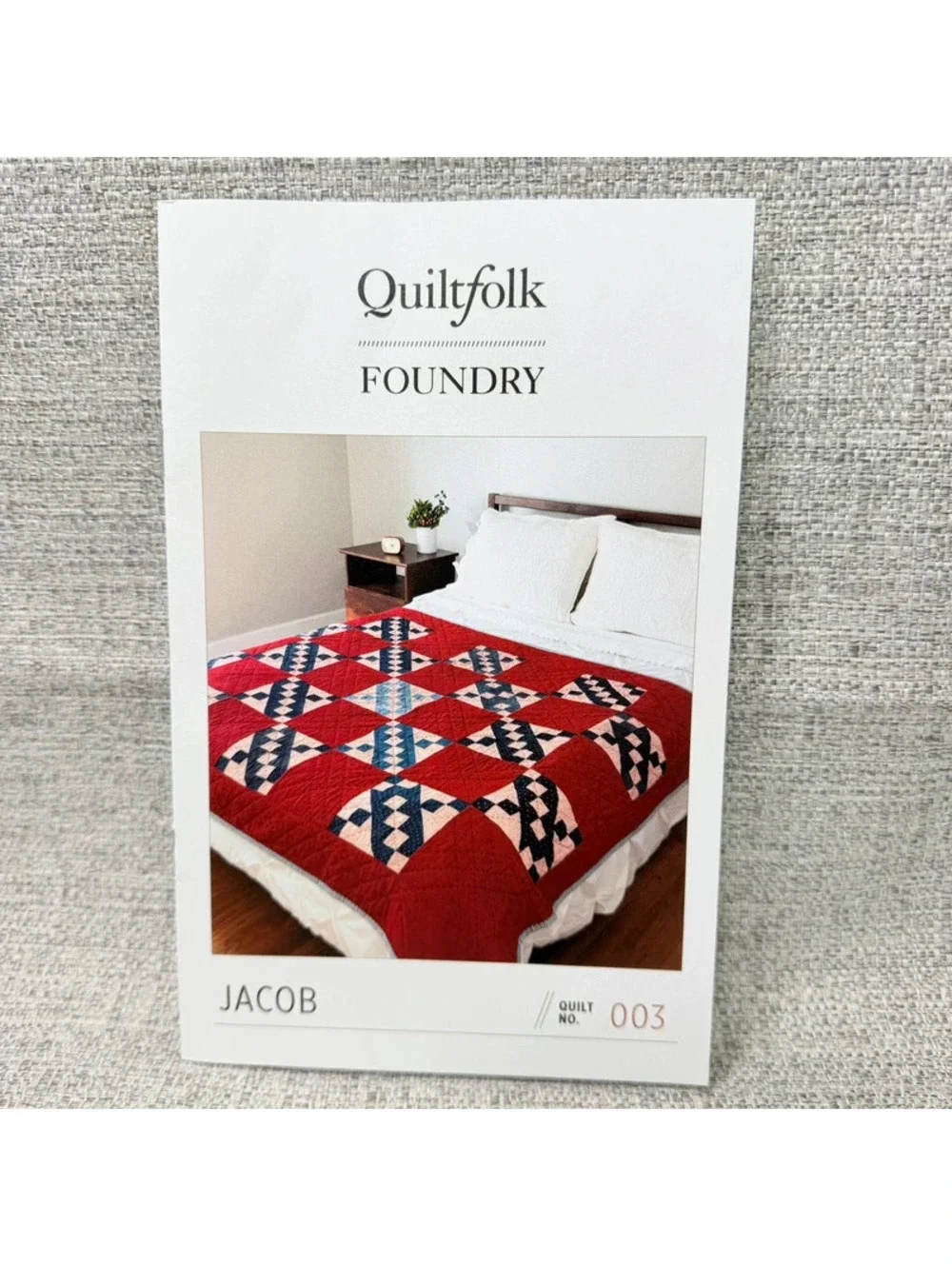 Quiltfolk Foundry Jacob Quilt No. 003 Pattern Red Blue Patchwork Sewing Quilting